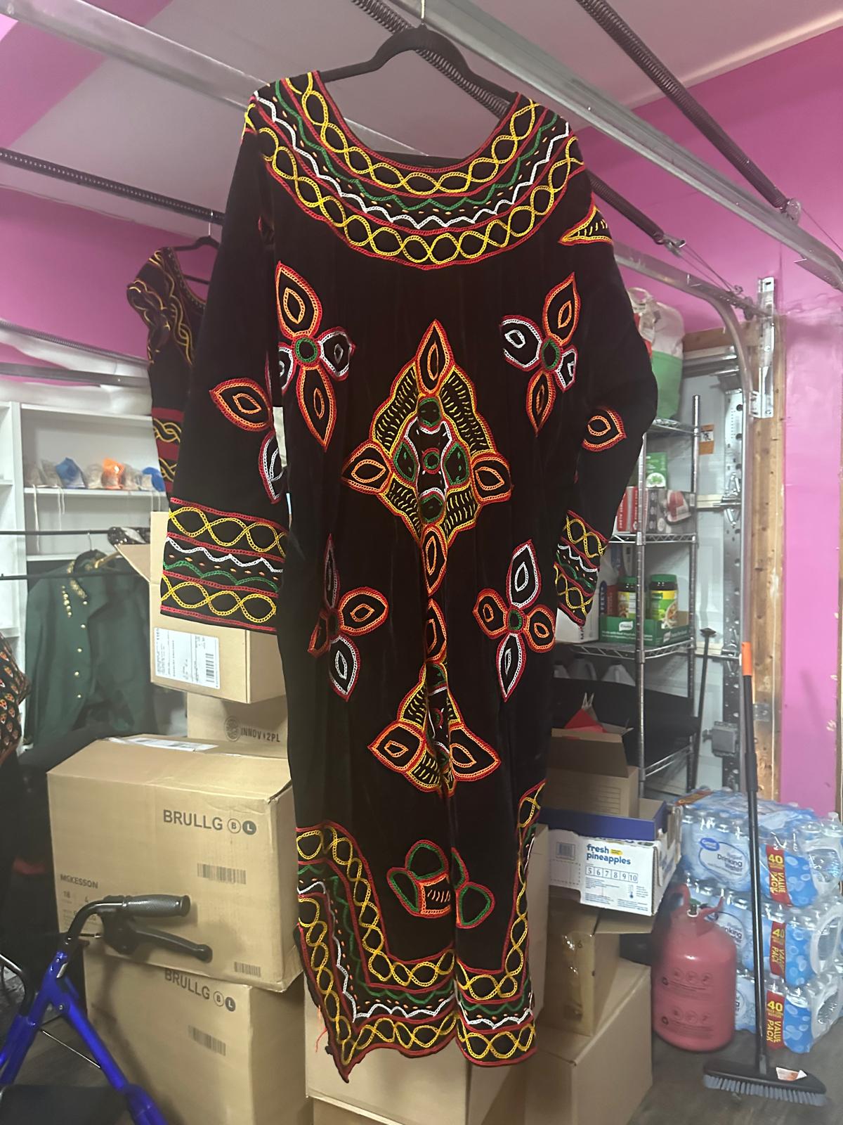 Toghu Velvet Cape Gown