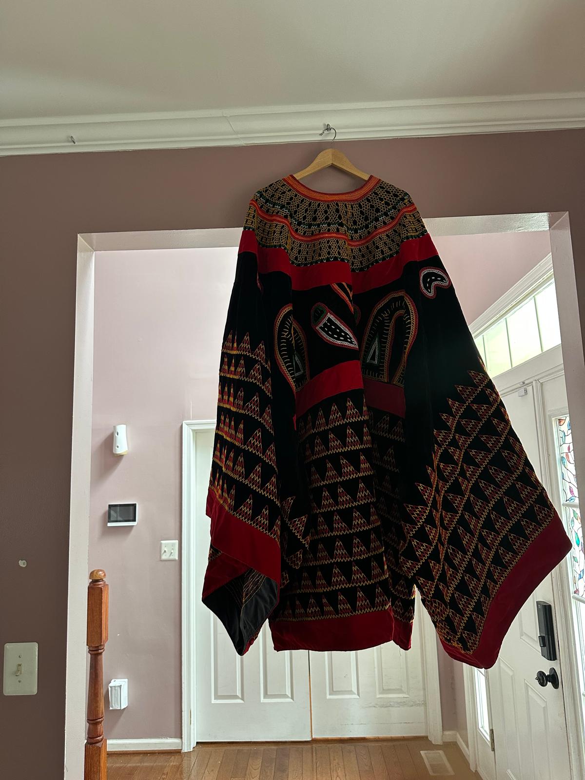 Toghu Velvet Cape Gown view 2