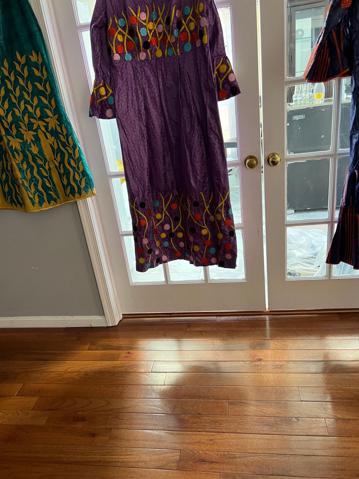 Purple Circle-Vine Dress