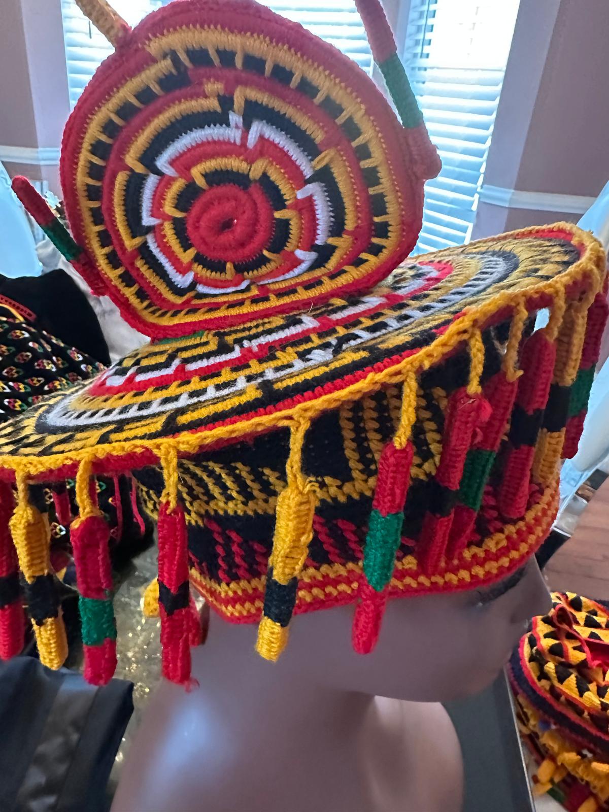 Bamenda Multicolor Tassel Crown view 2