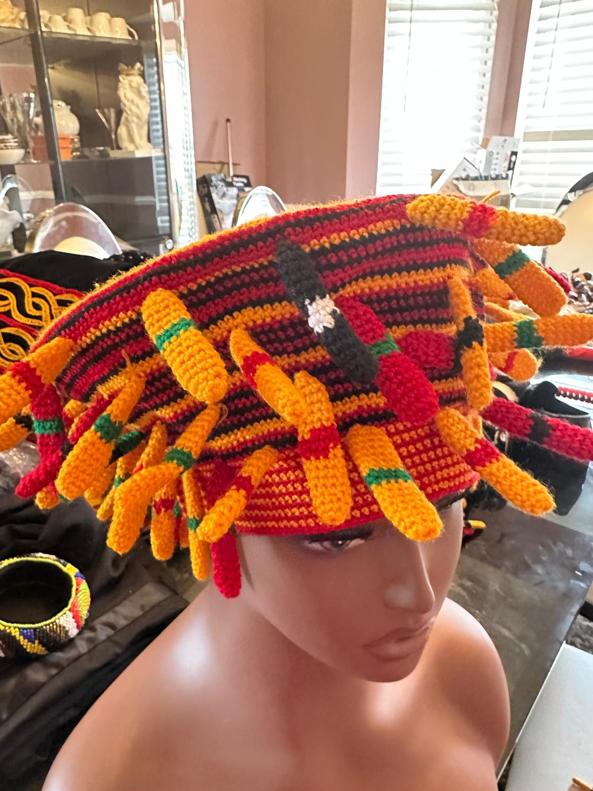 Bamenda Multicolor Tassel Crown view 4