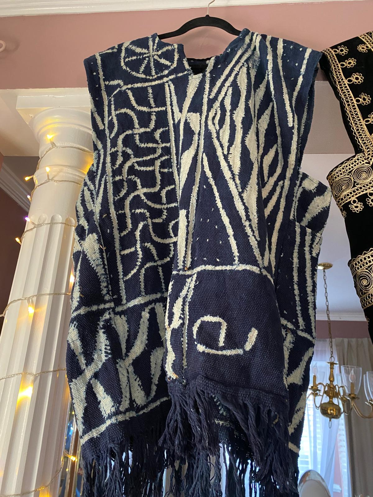 Indigo Batik Fringe Tunic